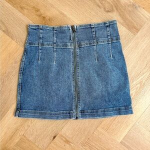 Free People Denim Blue Mini Skirt